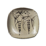 绘唐津藤纹四方盘