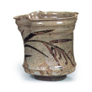 绘唐津芒纹筒形向付