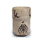 绘唐津网干纹筒形向付