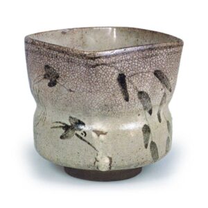 绘唐津柳燕纹口四方向付