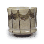 绘唐津网干纹三叶形筒向付