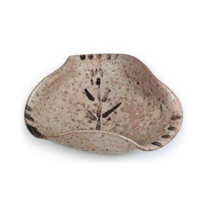 绘唐津草纹三角小碗