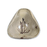 绘唐津草纹三角小碗