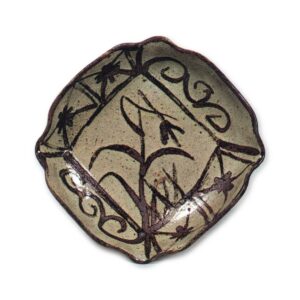 绘唐津芒纹四方向付