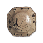 绘唐津水草纹四角付