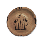 绘唐津水草纹盘