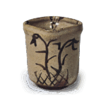 绘唐津草花纹猪口