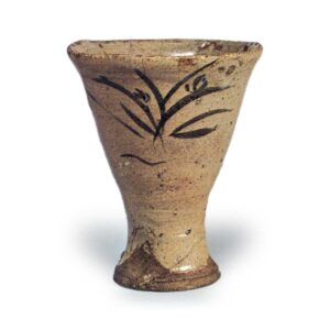 绘唐津草花纹猪口