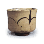 绘唐津草文呑杯