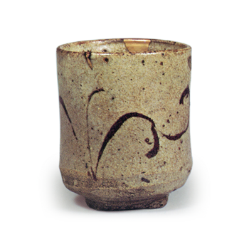 绘唐津草文呑杯