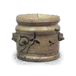 绘唐津水草纹矢筈口水指