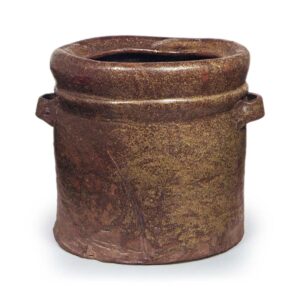 备前唐津矢筈口水指