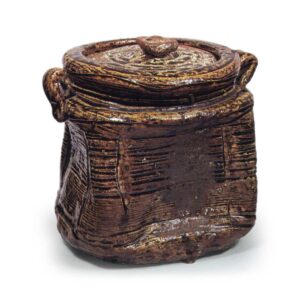 唐津耳付四方水指