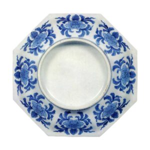 锅岛色绘寿字宝尽纹八角七寸盘