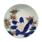 色绘锅岛石楠花纹七寸盘