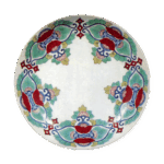 色绘唐花纹七寸盘