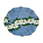 色锅岛彩绘山茶衔接纹盘