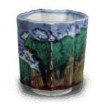 色锅岛 彩绘牵牛花纹 猪口杯