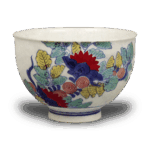 色锅岛彩绘蔷薇纹猪口