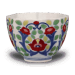 色绘唐花纹猪口