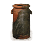 备前耳付花生 铭 福耳