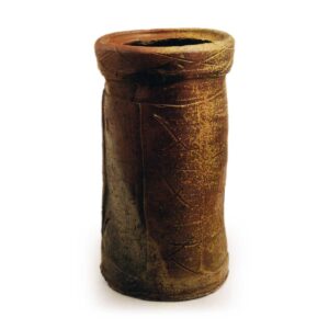 备前花器 铭 宫柱