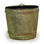 备前桶形水指 铭 破桶