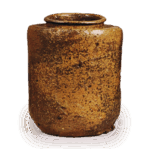 备前肩冲茶入 铭 寂助