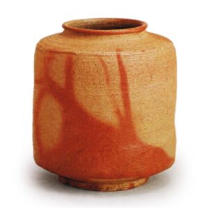 备前绯襷茶入 铭 茂山