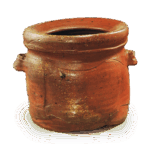 备前矢筈口耳付水指