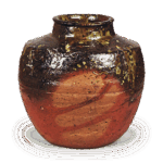 备前绯襷肩冲茶入 铭 形云