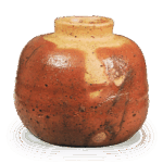 备前绯襷肩冲茶入 铭 福神