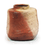 备前绯襷臀膨茶入 铭 古里