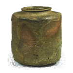 备前肩冲茶入 铭 千岁