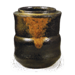 备前广口胴紧茶入 铭 惠比寿