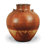 备前绯襷四耳茶壶