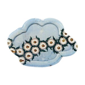 色锅岛彩绘菊衔纹盘