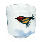 色绘山楯子纹猪口杯