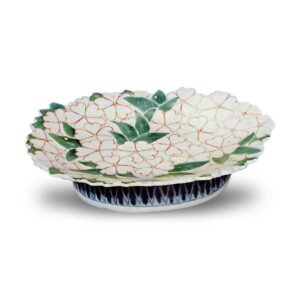 色锅岛彩绘樱花纹盘