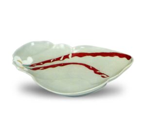 锅岛青瓷彩绘藤豆纹盘