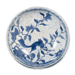 染付葡萄栗鼠文大鉢