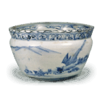 染付山水纹水瓮