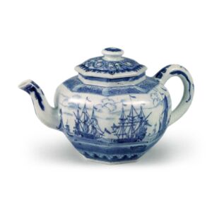 青花兰船纹八角水注