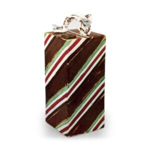 色绘斜线纹角形酒壶