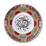 色绘龙丸纹深碗