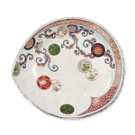 色绘圆纹鲍形平碗