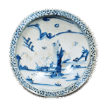 染付山水文大鉢