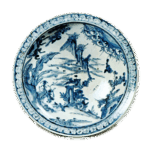 青花山水纹大碗