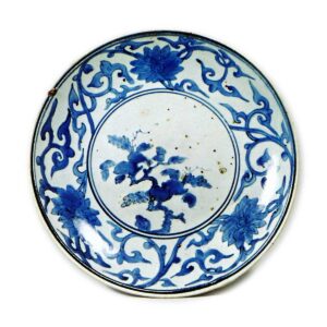 青花栗树纹大碗