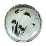 青花竹蝶纹大盘